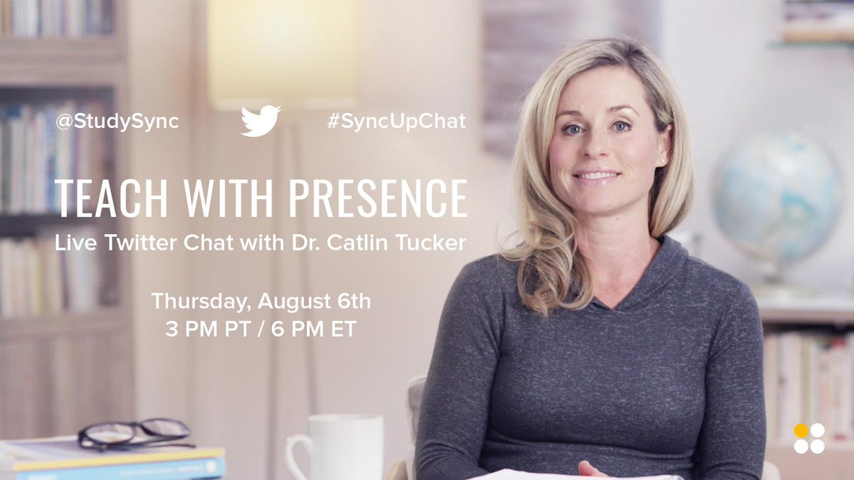 Research shows YOU matter in an online classroom. Design a powerful teaching presence and #rewriteyourclassroom with <a href="/Catlin_Tucker/">Dr. Catlin Tucker</a>. Log in on August 6th at 3pm PT/ 6pm ET and join the #SyncUpChat.