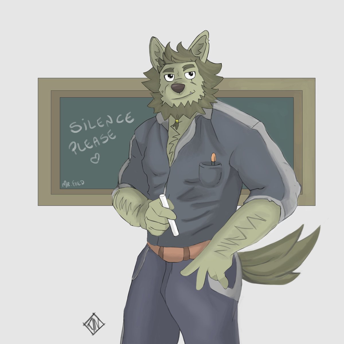 Devilmon7's tweet image. Silence please, Fred sensei want talk!!

#furry #furryart #furrydraw