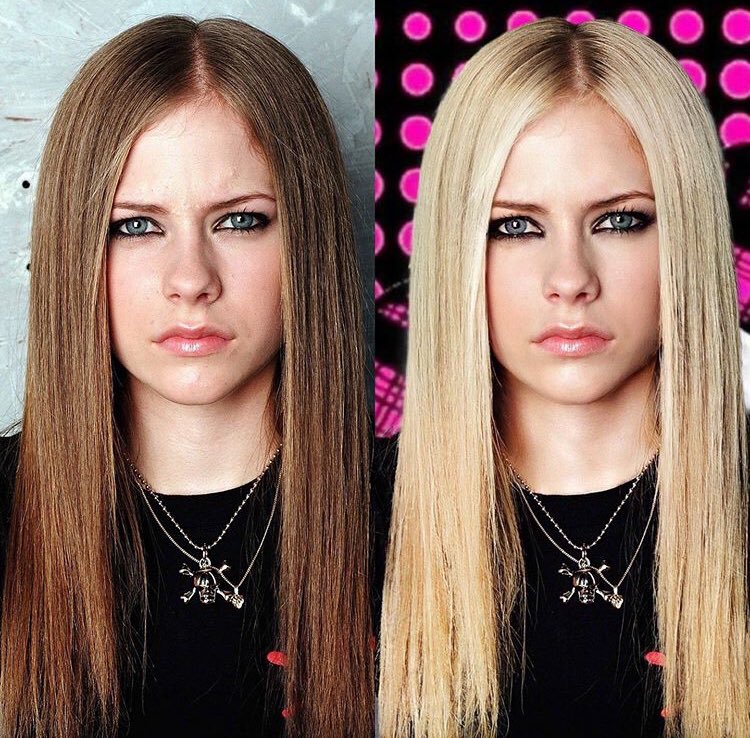 headabovewter's tweet photo. if avril had been blonde in 2002 she would look exactly just like now, this is crazy

2002                                      2020 https://t.co/liPuEZ2SE6