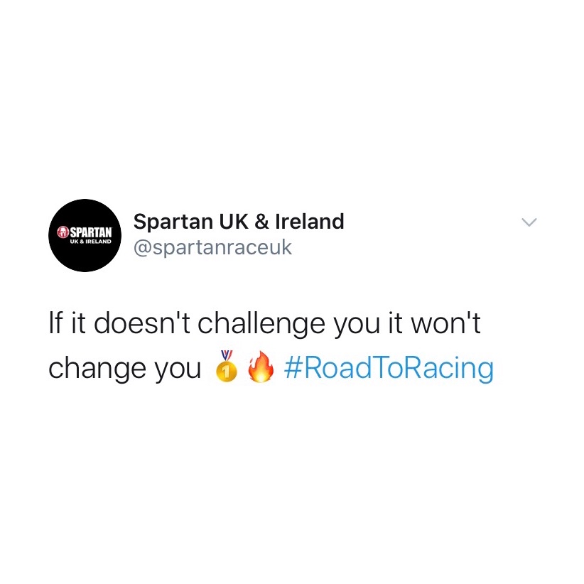 spartanraceuk's tweet photo. New week, new months, new goals 💪 Let’s kick it! 

#RoadToRacing https://t.co/LBu1joJKQX