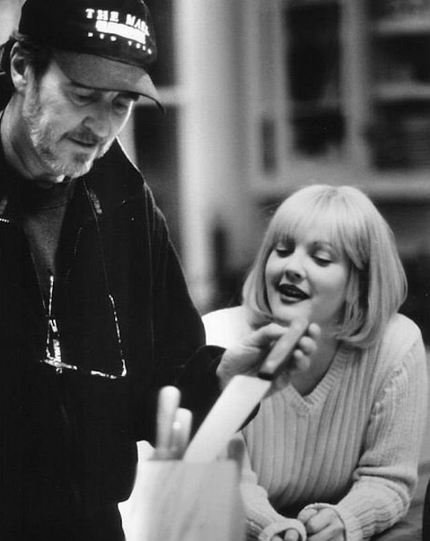  and happy birthday to Wes Craven on the set of with Drew Barrymore! 