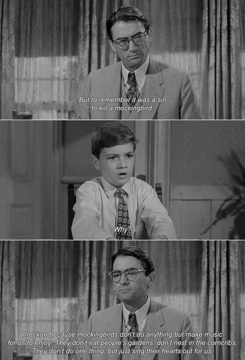 110) To Kill a Mockingbird (1962)"You never really understand a person until you consider things from his point of view... Until you climb inside of his skin and walk around in it." 