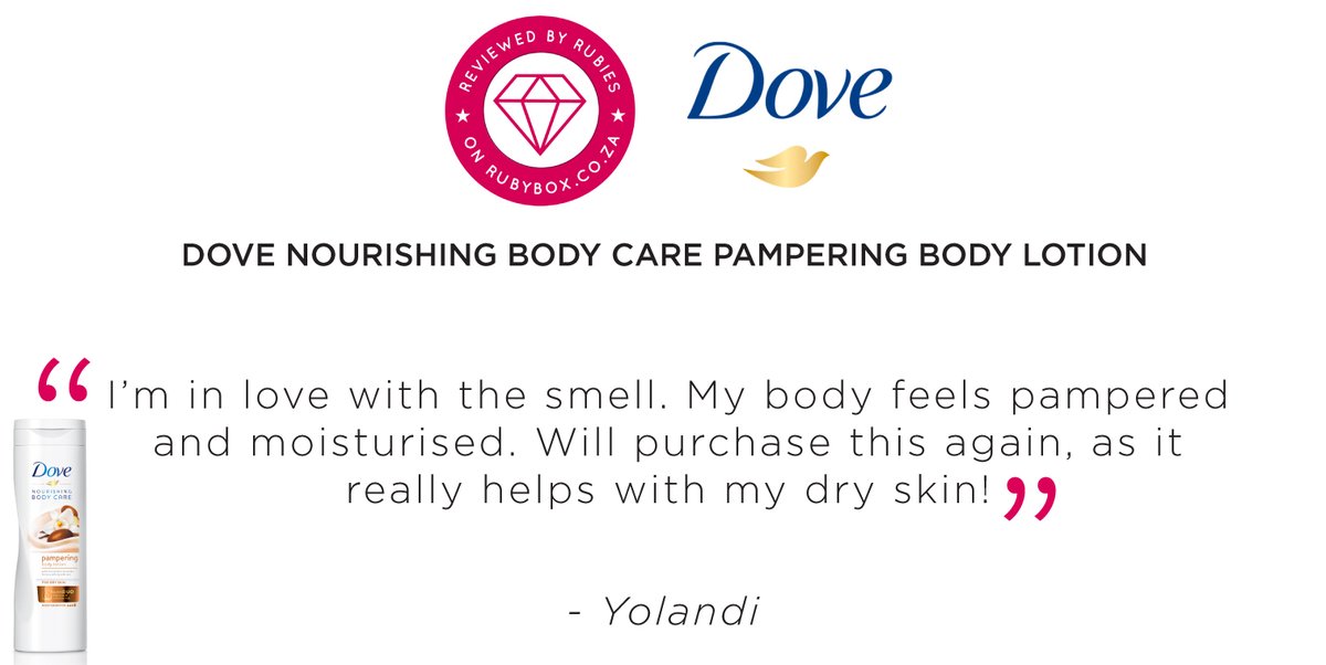 rubybox_beauty's tweet photo. It’s all about the Dove Pampering Body Lotion scent. Can anyone say love at first sight? 😍
See for yourself: https://t.co/LcVDPygoXP
#rubybox #rubyboxnourish #DoveSA #DoveNourishingBodyCare #DoveDailyDose #DoveCares https://t.co/x6wWpF56jA