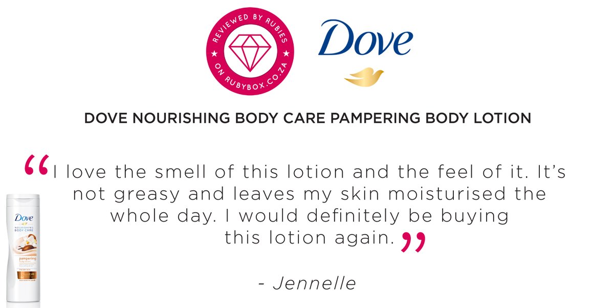 rubybox_beauty's tweet photo. It’s all about the Dove Pampering Body Lotion scent. Can anyone say love at first sight? 😍
See for yourself: https://t.co/LcVDPygoXP
#rubybox #rubyboxnourish #DoveSA #DoveNourishingBodyCare #DoveDailyDose #DoveCares https://t.co/x6wWpF56jA