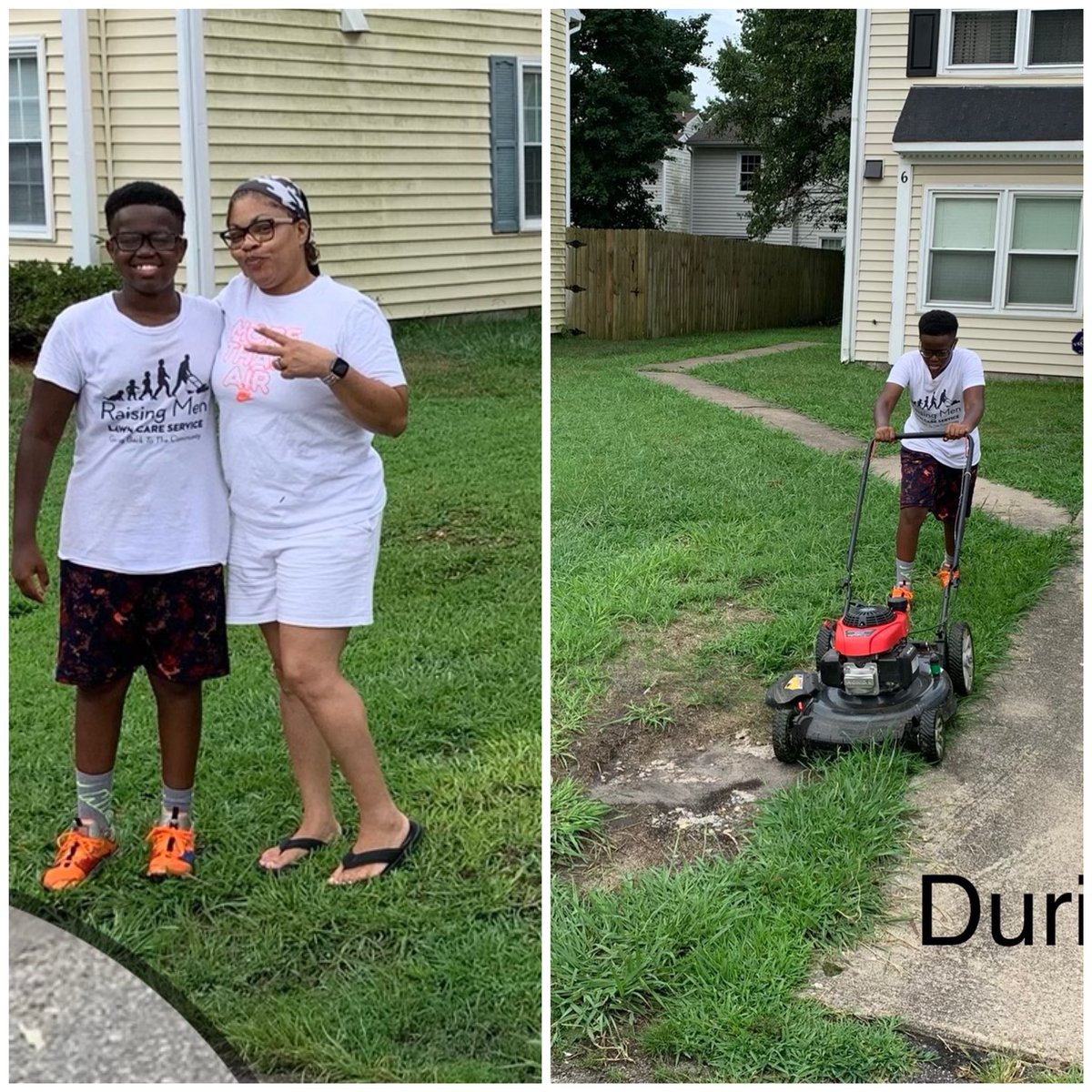 iamrodneysmith's tweet photo. Phoenix from Chesapeake,VA who is taking on our 50 yard challenge is doing about 4-5 lawns a day ! I guessing he will be done in about a week &amp; a half ! Keep it up https://t.co/nTnLyUDMVe