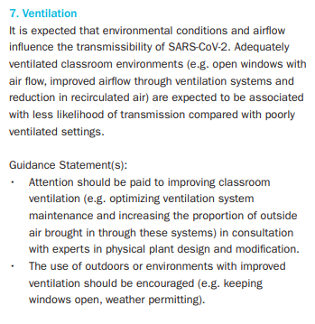 Thankfully, there is a low-cost solution that many schools have access to: Windows. I bet the Sick Kid guidance on ventilation makes a bit more sense now. I'd have fallen on the same guidance based on the available evidence.