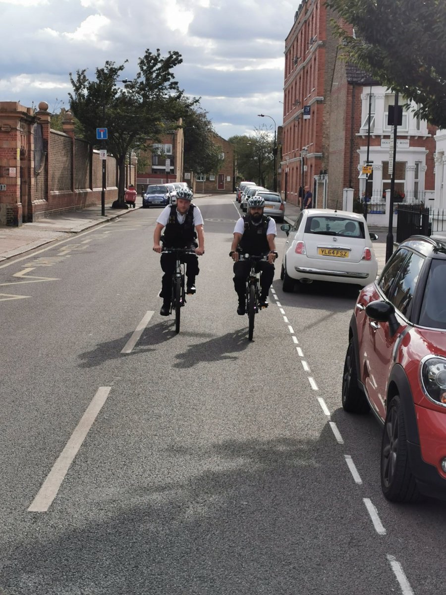 We were on our bikes today with <a href="/MPSFulhamTown/">Fulham Town Police</a>  covering the wards. We conducted 3 stop and searches in Bishop's Park which resulted with a community resolution being issued for possession of cannabis