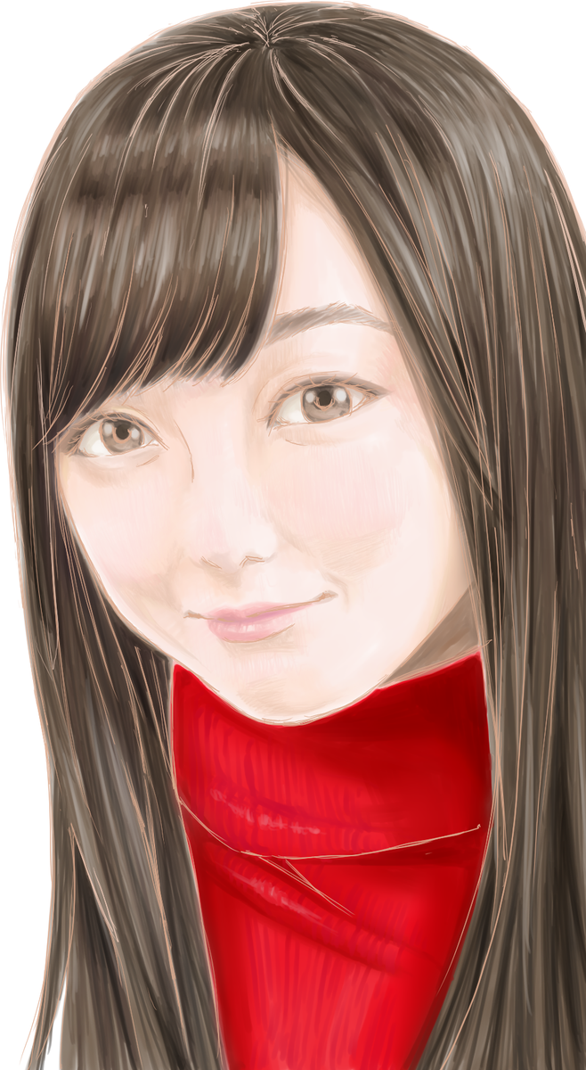 えりおん Na Twitteru 橋本環奈さん 完成 イラスト 絵描きさんと繋がりたい 橋本環奈 似顔絵 イラスト好きな人と繋がりたい 虹色の筆 画描人 炭削り 夏色の筆