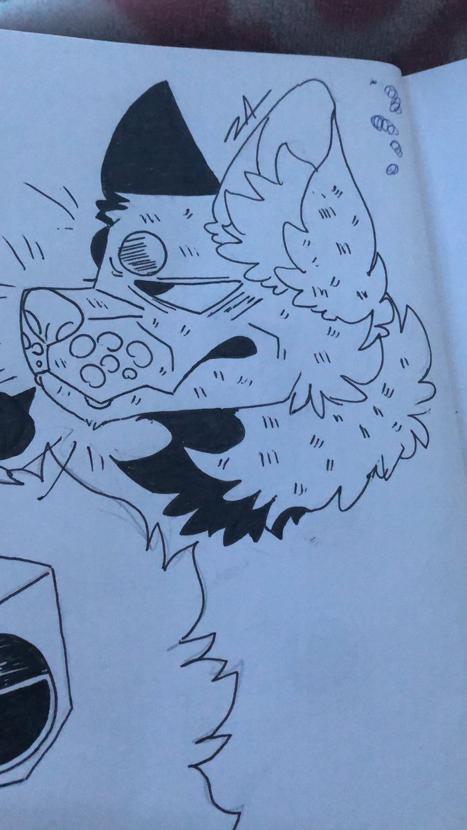 Hyenamilk's tweet photo. @PSYCH0TIlC This was the end result of the floof https://t.co/2AofEKCFCo