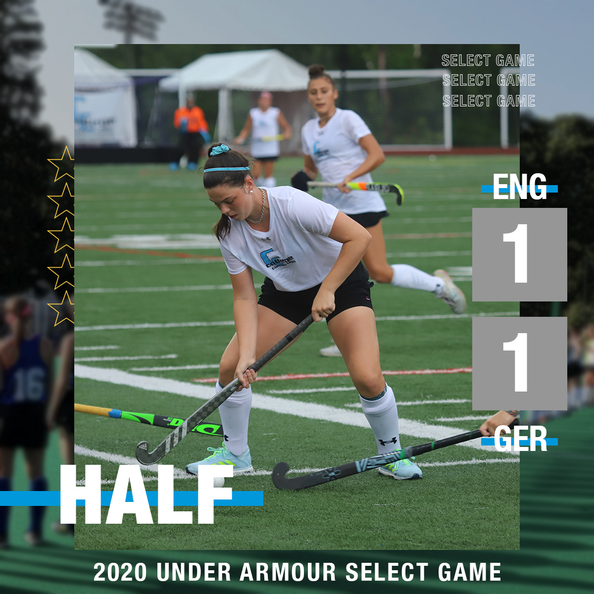 PerfSportEvents's tweet photo. All tied up here at the half. Team Germany ๐ฉ๐ช and Team England ๐ด๓ ง๓ ข๓ ฅ๓ ฎ๓ ง๓ ฟwill fight it out in the second half to find our game two winner! #UASelect20 https://t.co/Pif0FwoI5g
