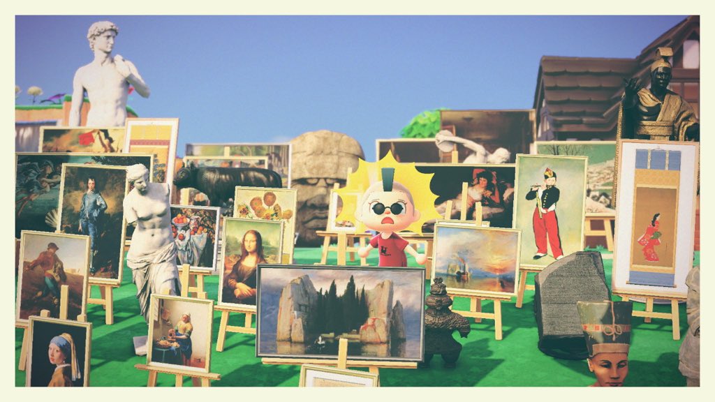 🗿! ENTIRE GENUINE ART and STATUES GIVE AWAY! 🦉

 💫 winner receives them all! they didnt even fit in 1picture🤩

To enter: 
RETWEET this + FOLLOW me
feel free to tag your friends!

Good Luck! 🍄
#acnh   #acnhgiveaway   #acnhart #ACNHstatues 
ends on Sunday Aug 9th