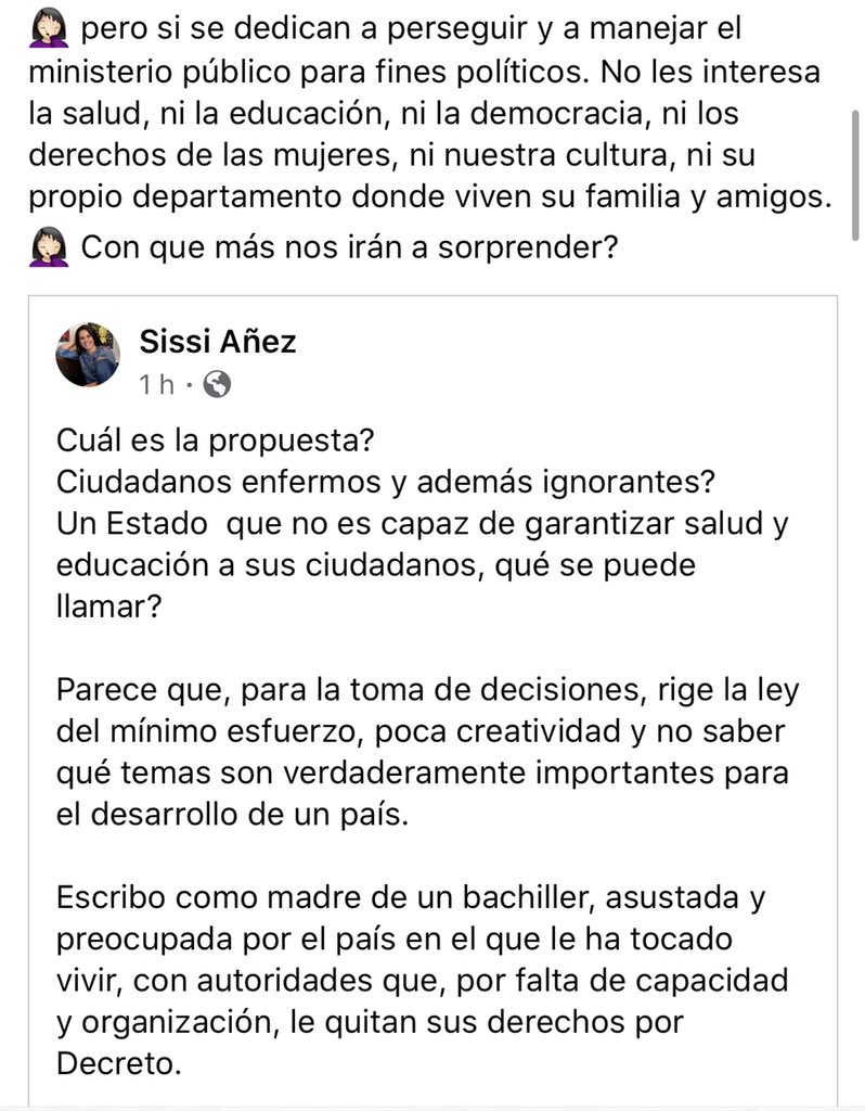 JessicaJBurton's tweet photo. Se dedican a perseguir a las mujeres madres de familia pero no c dedican gobernar para nuestras familias! Sin Salud sin educación sin derechos sin democracia sin trabajo sin economía sin alimentación Ni al Beni atienden q es de donde vienen qué más podemos esperar? Dios nos salve https://t.co/xcKGOvTj31