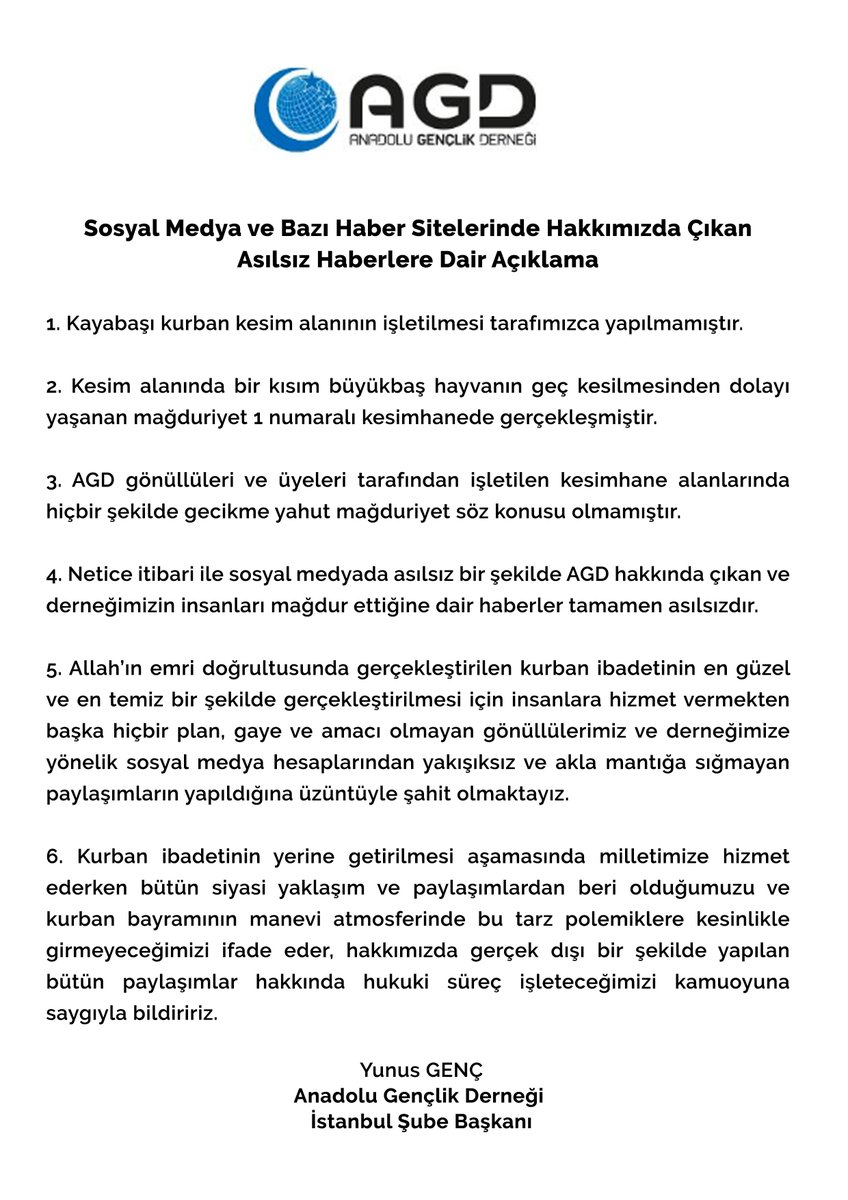 agdistanbul's tweet photo. Sosyal Medya ve Bazı Haber Sitelerinde Hakkımızda Çıkan Asılsız Haberlere Dair Açıklama https://t.co/8zNzxwsro5