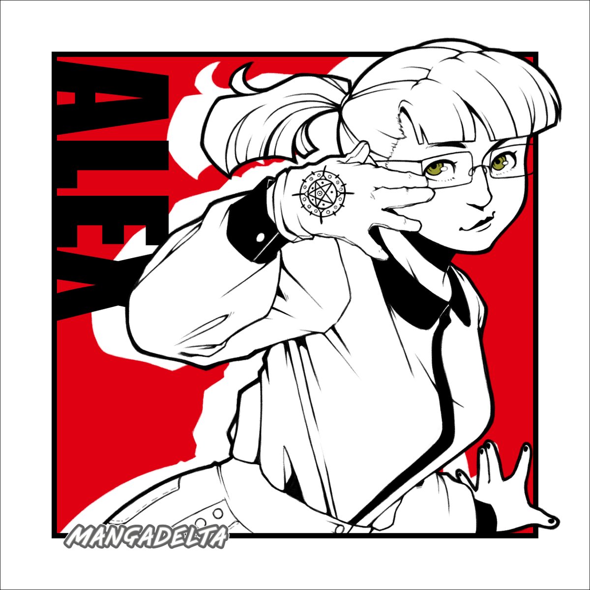 MangaDelta's tweet photo. La idea es hacer muchos de mis OC en este formato a ver si termino antes de que finalice el año :v
#Alex #gafas #blanco #negro #rojo #guantes #alquimia #Ponytail #freso #MangaDelta #Manga #dibujo #arte #digital https://t.co/6dByVVW7sa