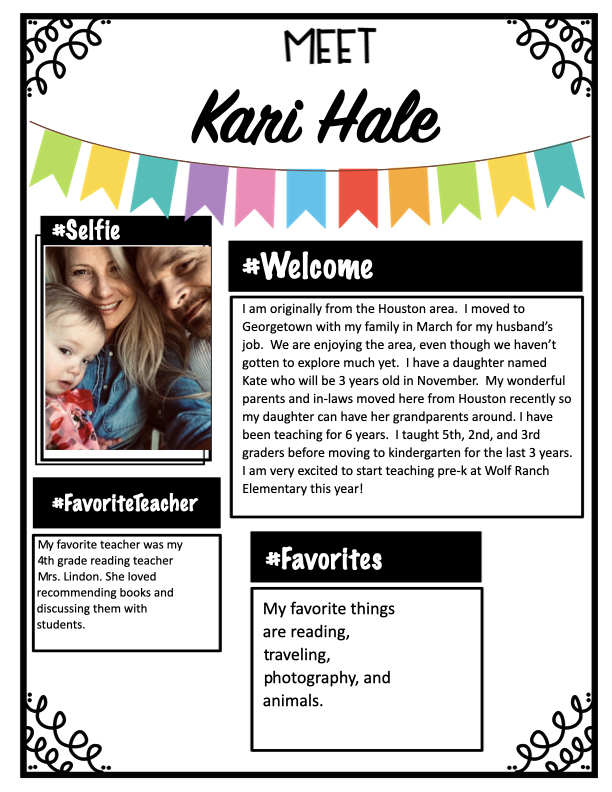 WolfRanchElem's tweet photo. Please join Wolf Ranch Elementary in welcoming Ms. Kari Hale to the Pioneer Family. We are thrilled to have her join the pre-k team and our WWE family for the 2020-2021 school year. #BetterTogether @KariHale18 https://t.co/5lhpmGsZdi