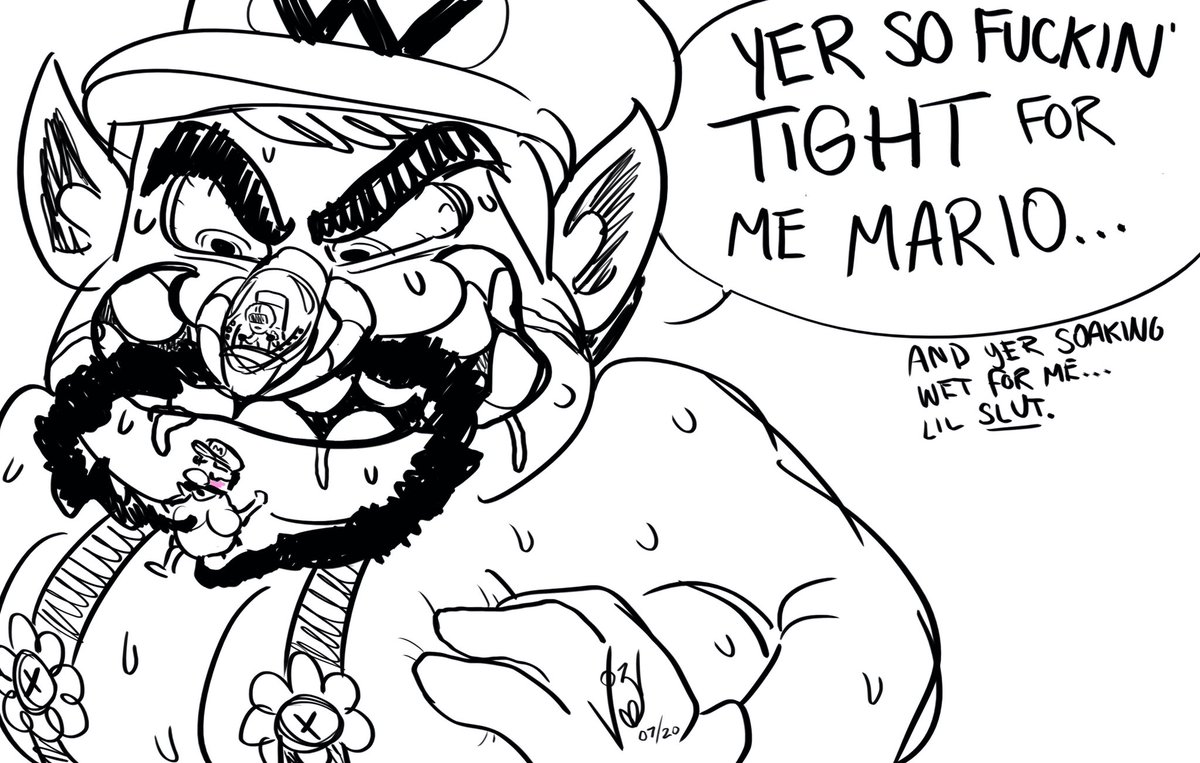 VozyDraws's tweet photo. I don’t know what to caption this, i blame discord #nsfwartist #wario #Mario https://t.co/jlqP9yufMd