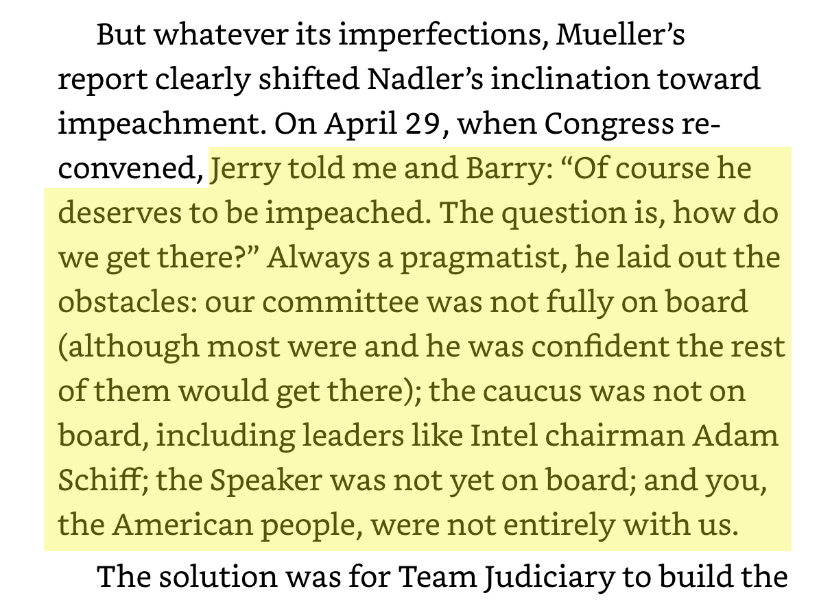 5/ The House Judiciary Committee's legal team tried to overcome these obstacles, but Barr’s spin, so many sycophants shielding Trump, and Mueller’s lackluster testimony before Congress meant there were still too many impediments to moving forward with impeachment.