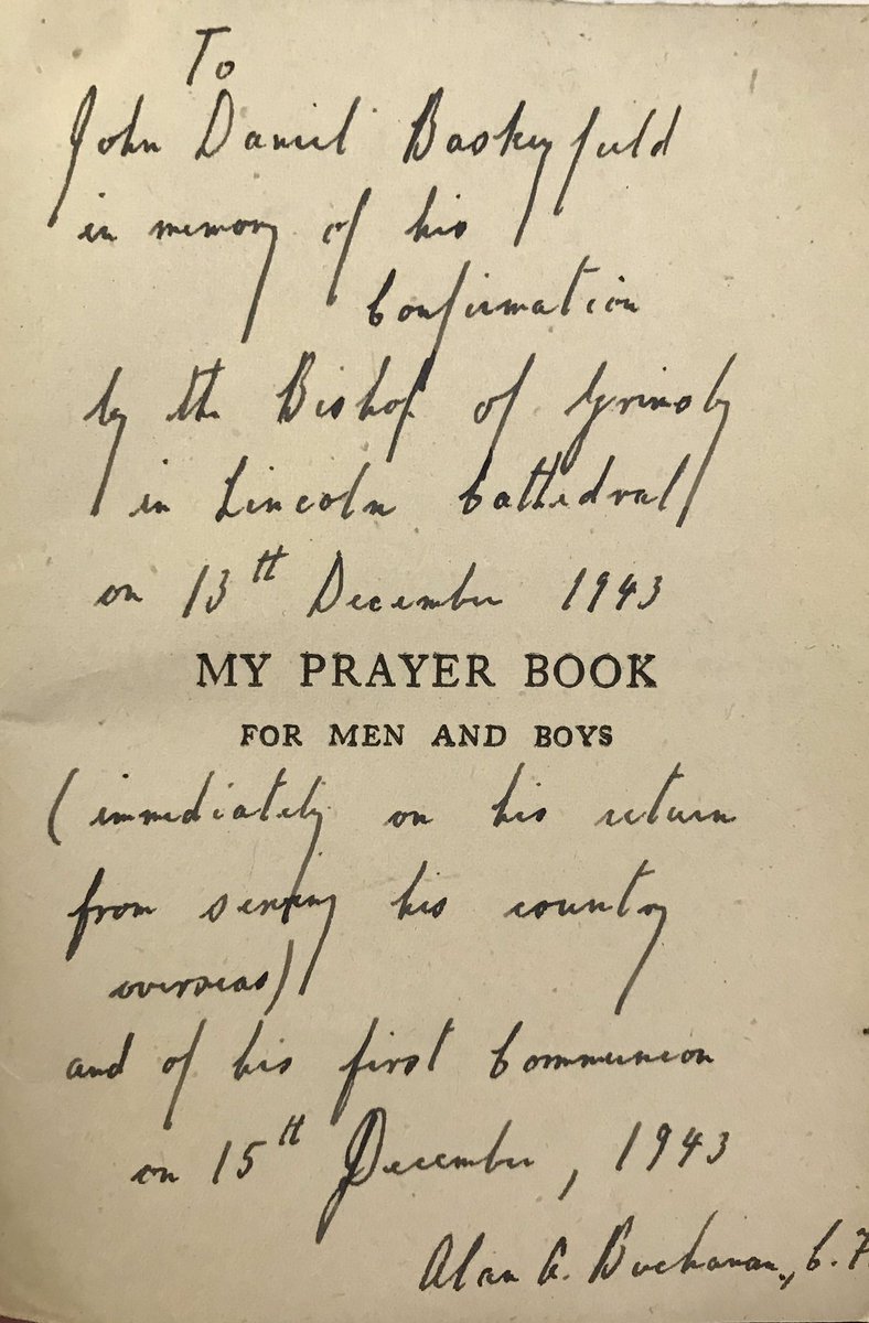 Staffordshire and Mercian Regiment Museum (@staffsregiment) on Twitter photo We discovered a prayer book today in the stores given to L/Sgt #Baskeyfield VC in <a href="/lcncathedral/">Lincoln Cathedral</a> upon his return from #Sicily. The 2nd South #Staffords were based in Woodhall Spa, #Lincolnshire before they departed for #Arnhem in 1944. <a href="/JasonPeach16/">Jason Peach</a> #airborne #glider #ww2 We discovered a prayer book today in the stores given to L/Sgt #Baskeyfield VC in <a href="/lcncathedral/">Lincoln Cathedral</a> upon his return from #Sicily. The 2nd South #Staffords were based in Woodhall Spa, #Lincolnshire before they departed for #Arnhem in 1944. <a href="/JasonPeach16/">Jason Peach</a> #airborne #glider #ww2