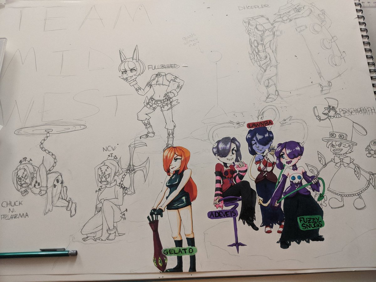 Colored more Squigs lined more characters yknow