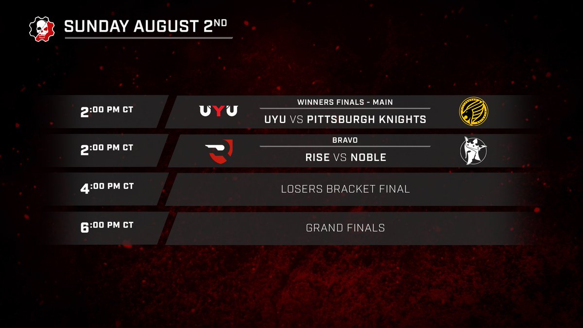 GearsEsports's tweet photo. LIVE NOW: @UYU face @KnightsGG in the Winners Final. 
 
The match you've all been waiting for, two heavy weights collide 👊 Who are you cheering for?
 
➡️➡️ https://t.co/6Rp7mmxTzQ https://t.co/eYyTO9YwzO