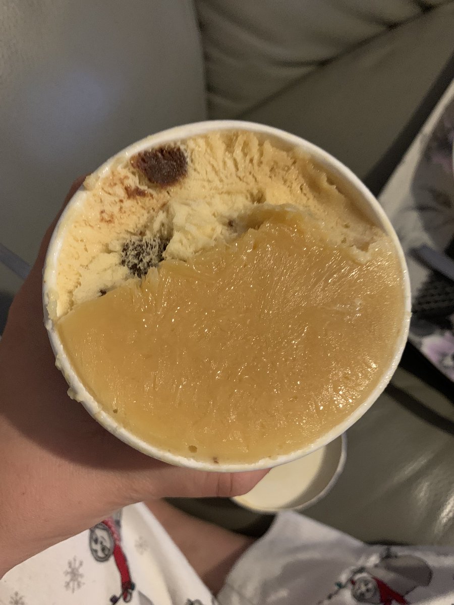 _jodyanne's tweet photo. Treated myself to some @benandjerrysUK in the @Tesco shop this week. Really looking forward to it, take off the lid to this... what even is this? When you pay nearly £5 for a tub of ice cream you don’t expect this. #gross https://t.co/j42T9C6jTL