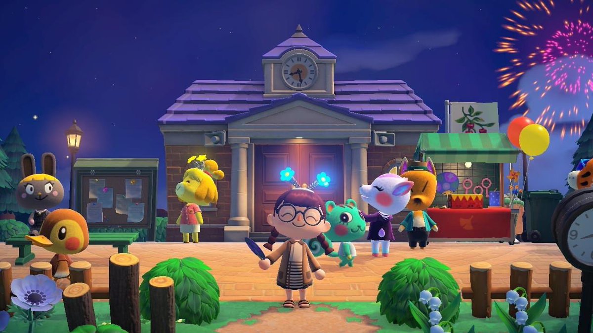 Fireworks are so cute!!! 🌟 #acnh #animalcrossing