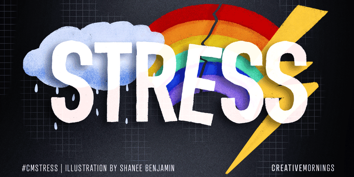 Rotterdam_CM's tweet photo. “In the space between the stimulus and
response, take some of the spotlight away
from stress.”
August’s theme is #CMstress. Our
@warsaw_cm chapter chose this month’s
exploration of Stress and Shanee
Benjamin illustrated it. 
INFO COMING SOON!! https://t.co/6JboozpfVa