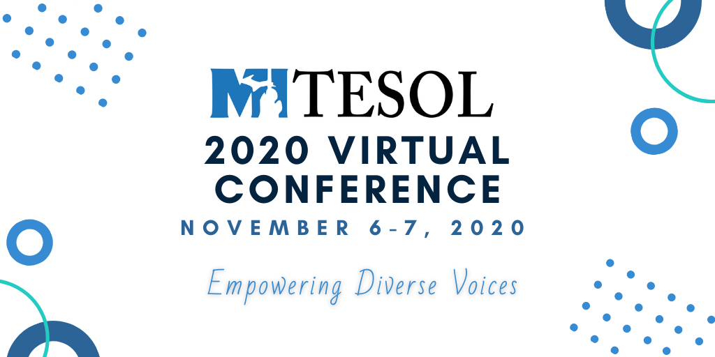 mitesol's tweet photo. We have some exciting news!
1) The MITESOL 2020 Conference is going virtual. 
2) We have shifted the dates and will be holding the event Nov. 6-7, 2020. 
3) The Call for Proposals is now open and the deadline is September 1, 2020. For more details, visit https://t.co/fm01xutS26 https://t.co/ofEx87ppQN