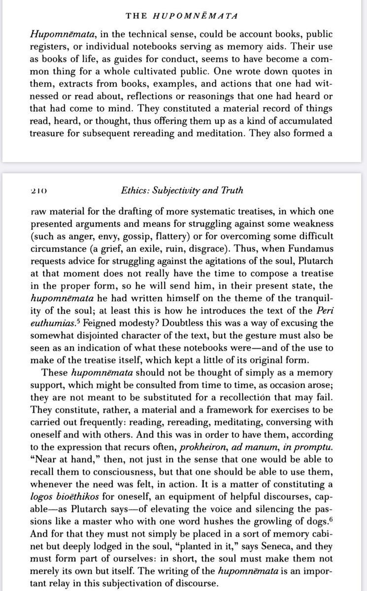 16/But his choice of format is significant: cantors often used rotuli to copy notes for oral performances, a continuation of the Hellenistic practice of distinguishing a hypomnema from an official text. (Oops! I quoted Foucault.  @RachelSchine)