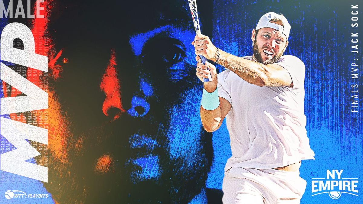 WorldTeamTennis's tweet photo. #WTT2020: Congratulations to @JackSock for being named 2020 #WTTChampionship Male MVP after his clutch performance in 3 sets helping lead the @nyempiretennis to an epic come-from-behind win against the @ChicagoSmashWTT to claim the #KingTrophy π! #EveryPointCounts https://t.co/j7lLe5ZjG7