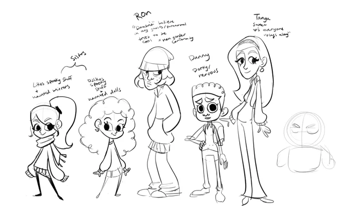 I still have the rough character concepts of a few kids from 2017/ 2018. These specific ones were based on ppl I knew growing up. The sisters are myself &amp; my sis @JessicaCalabro lol! I'd still love to pitch it to Nick I just dont think theyd be interested in an animated version. 