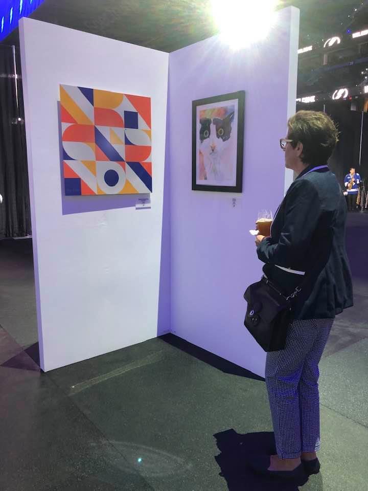 DianaDeAvilaArt's tweet photo. At the 8th Annual Celebration of the Arts with the Tampa Bay Lightning Foundation in the Fall of 2019. “A Modern Interpretation” made the exhibit. One of the proudest days of my life. The piece sits in the Executive suites at the Amelie Arena. #diansdeavila #sarasotaartist #NLAPW https://t.co/RFttrvMQV7