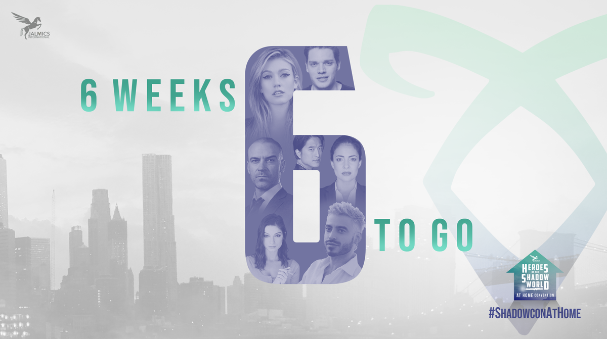 nyshadowcon's tweet photo. Shadowfam, can you believe that six weeks from today we'll be in the middle of #ShadowconAtHome? Only 41 days to go until you all will get to hang out and chat with your favorite actors and crew members. Are you planning on joining us? Or did you get your pass already? https://t.co/FpTPiYUeny