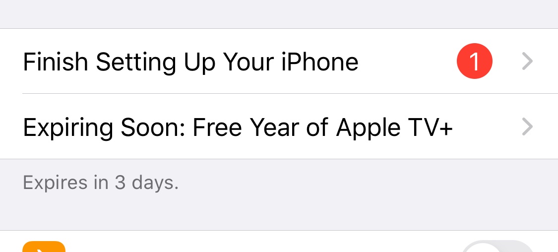 Apple может показывать рекламу своих сервисов в меню настроек iOS