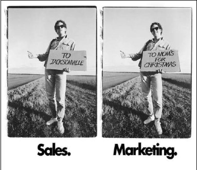 MelonieDodaro's tweet photo. Every time I see this old but famous ad for an advertising firm I smile.
 
The message is immediate.
 
In marketing, simplicity and emotion will always make a stronger connection with your audience than clever words or gimmicks.

#Sales vs. #Marketing https://t.co/wunsJyUWsI