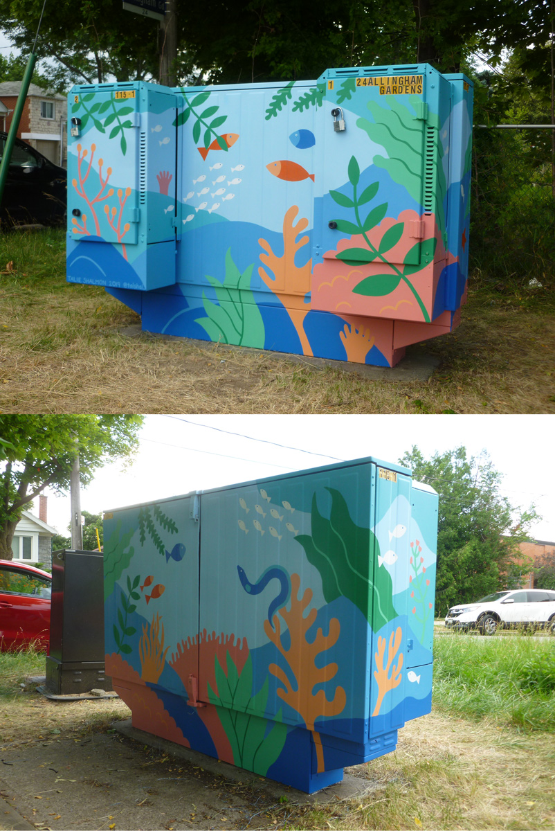LakeshoreArts's tweet photo. Meet Etobicoke-Lakeshore Bell Box artist Talie Shalmon! Talia is an artist + graphic designer who has exhibited her work in galleries across Ontario, including Northern Contemporary, Super Wonder Gallery and Modern Fuel.
#bellboxmurals presented in partnership w/ @Mark_Grimes https://t.co/Psxzp6VBVR
