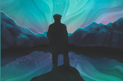MeromorfPress's tweet photo. The cover design by @StudioBleep imagines mathematician Sophus Lie watching aurora borealis https://t.co/ZUUGwysMLB