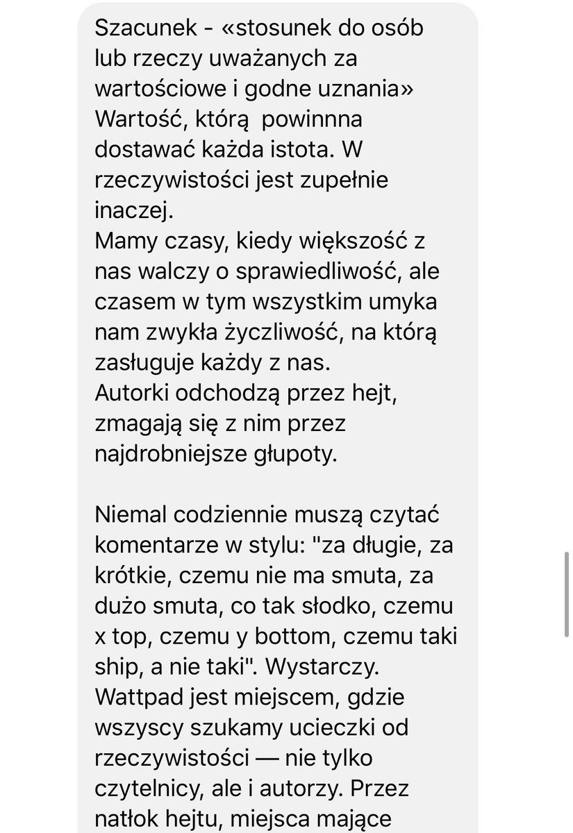 TaeVJiminB's tweet photo. Proszę o RT!
Zaprzestańmy hejtu wobec naszych pasji, którymi się dzielimy, szanujmy się nawzajem. 
#autorzytotezludzie
#wattpadwolnyodhejtu https://t.co/9ZYaCAfzIj