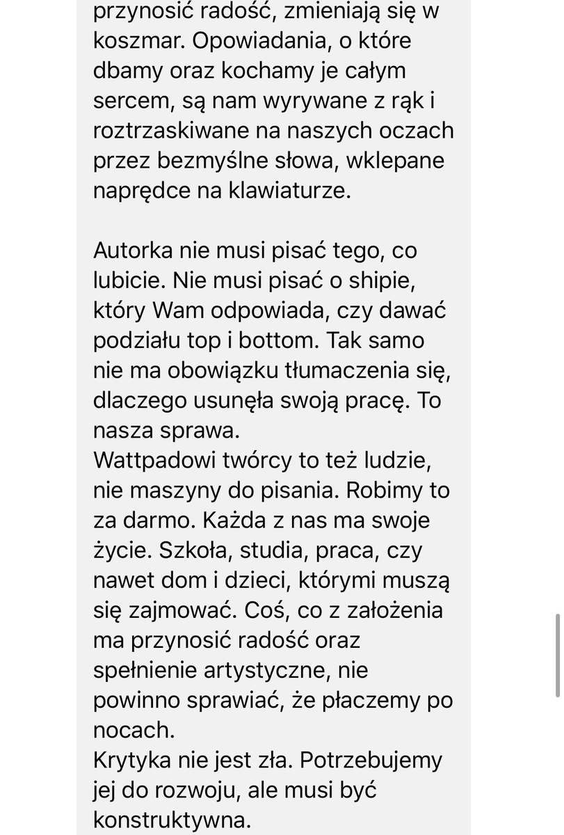 TaeVJiminB's tweet photo. Proszę o RT!
Zaprzestańmy hejtu wobec naszych pasji, którymi się dzielimy, szanujmy się nawzajem. 
#autorzytotezludzie
#wattpadwolnyodhejtu https://t.co/9ZYaCAfzIj
