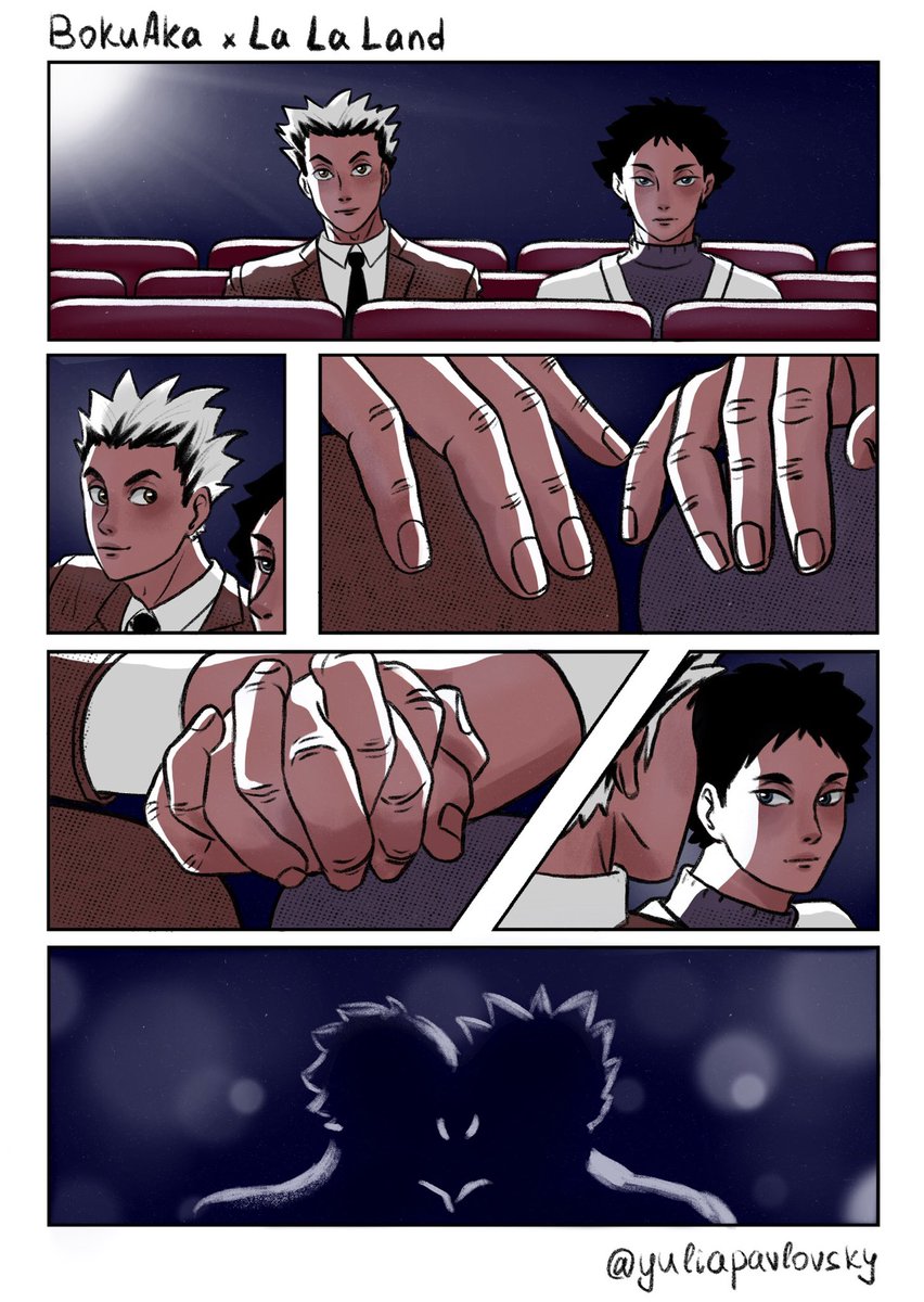 Day 4+5: From friends to lovers and holding hands
#BokuAka #BokuAkaWeek  #BokuAkaWeek2020

My favorite moment from La La Land 