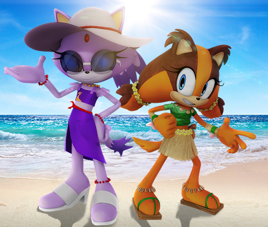 Nibroc.Rock on Twitter: "Summer Theme Blaze and Sticks! These are the  characters chosen by you guys (via the poll) to receve special new renders  with alternate outfits~… https://t.co/n0k1z5aE1i"