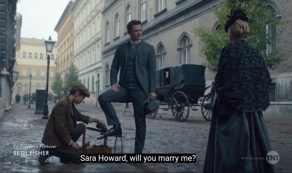 John Moore was all like "will you marry me? lol... just kidding... unless..." #TheAlienist  