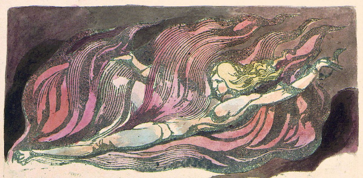 Blake_Society's tweet photo. #BlakeBookClub question three for tonight - Like the text, The Marriage's artwork is full of flames. What is the fire doing in the illustrations – destroying, purifying, radiating warmth, generating energy or something else entirely?
🔥🔥🔥 https://t.co/T4piXrOAdH