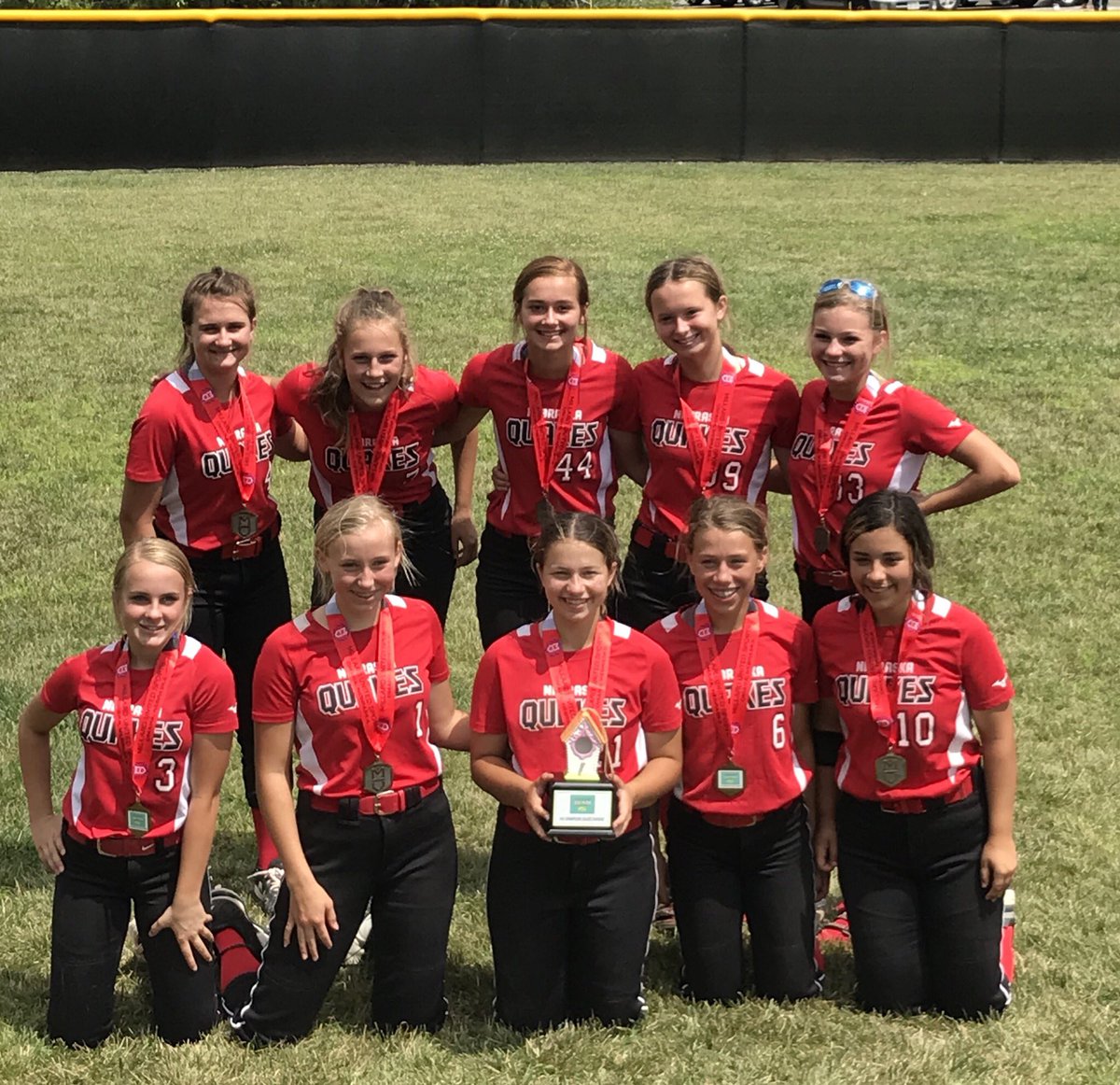 NEQuakesGilfry's tweet photo. What a way to finish the season! The girls won the Silver bracket of the M.U. Summer Slam. They battled back to force extra innings and won it in the 7th! Great TEAM effort! Keep doing great things girls! #AllOfUsOrNoneOfUs @NEQuakesSB https://t.co/afdMWPqHQl