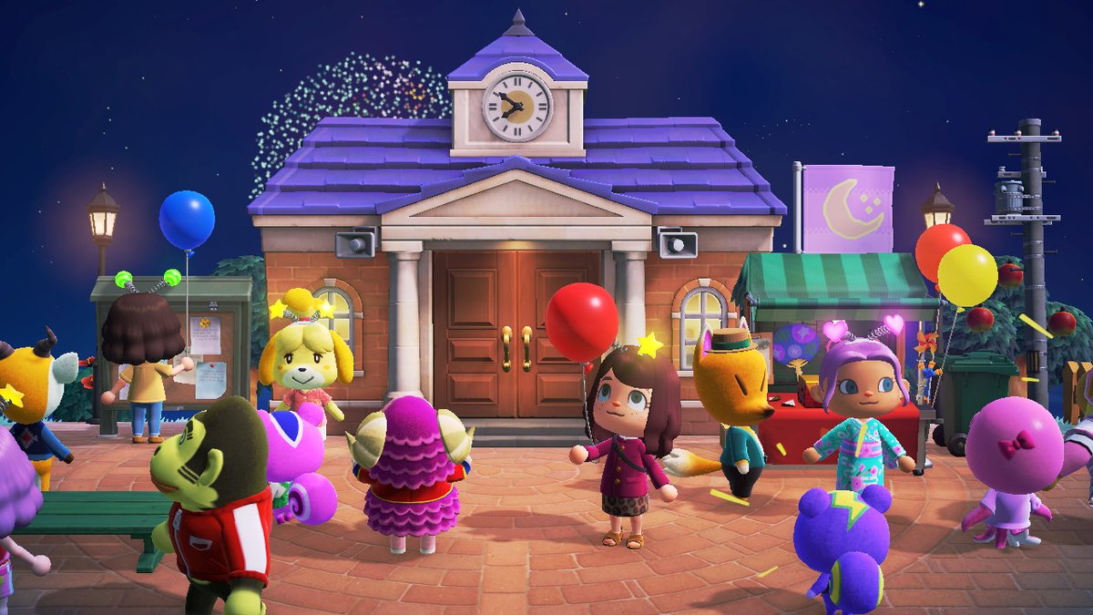 _Alittlebird's tweet photo. Fireworks this evening !!! #AnimalCrossing #ACNH #NintendoSwitch https://t.co/DsRWIS3Rng