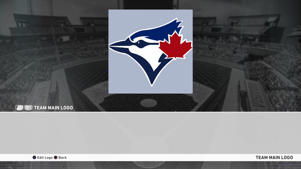 StonerCoady's tweet photo. @officialatrin @MovieGamingTV  @Ramone_Russell @MLBTheShow_Tips @MLBTheShow @BlueJays Recreated the Blue Jays logo’s and jerseys, how does it look? #DiamondDynasty #MLBTheShow #BlueJays #BaseballisBack https://t.co/hjfBNqOD5w