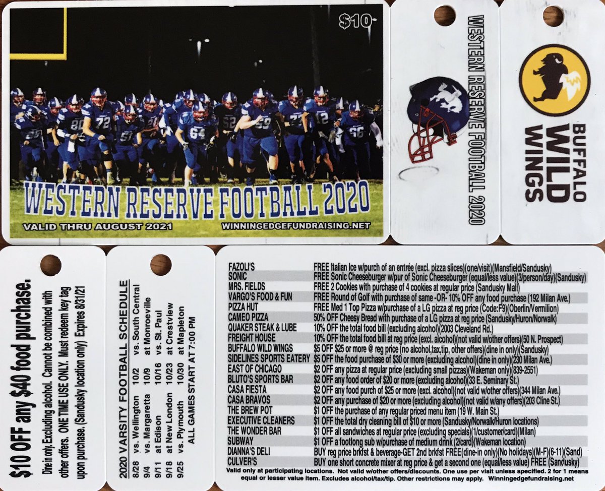 wrriderfootball's tweet photo. We are selling our annual Rider cards for the next couple weeks! With the coronavirus we will not be having our traditional blitz night when we go door to door.  We have suggested our players reach out electronically to remain safe. Please consider donating to our program! #cwyc https://t.co/qeZGYxjMBA