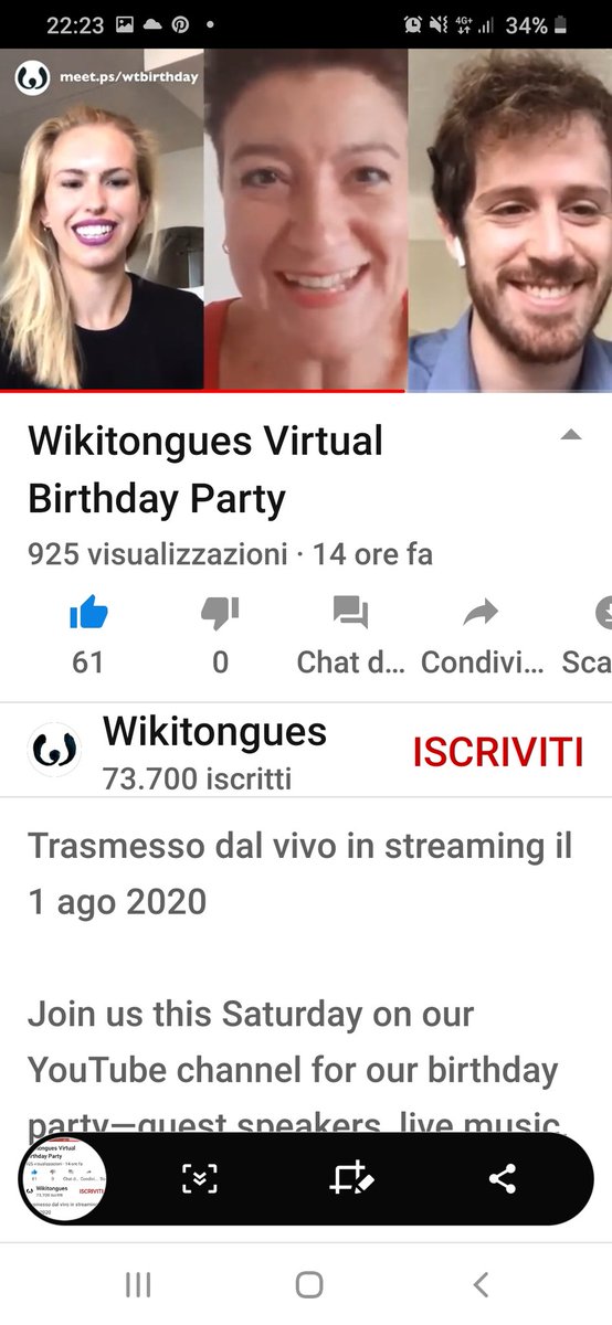 Simo24ORE's tweet photo. Per el compleann del Wikitongues (livestreamingparty) hem parlad anca de lombard ! (wikitongues youtube menut 1:48:40)
#Lombard
#UNESCO
#wikitongues
#lapimpa https://t.co/Qe70FzIQNb