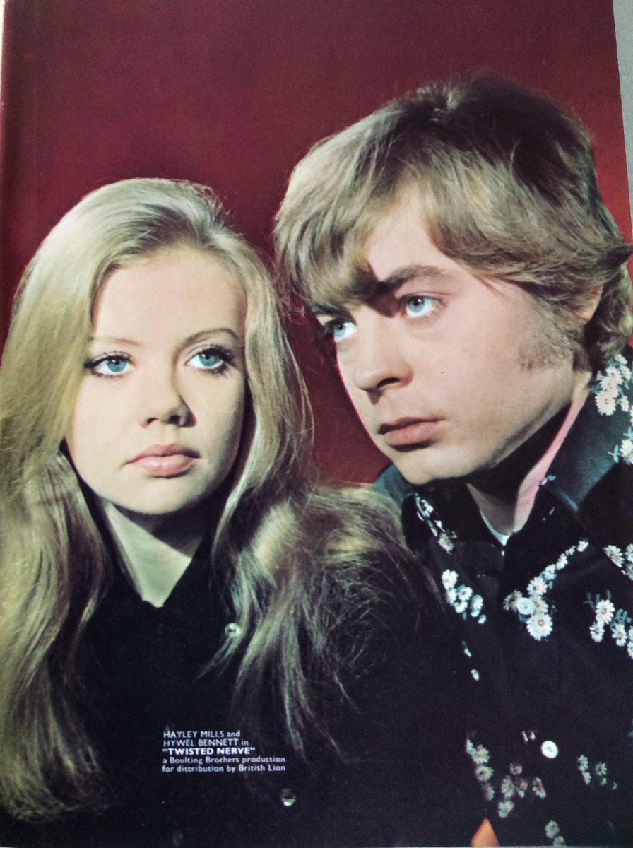 retro_things's tweet photo. The Family Way on @TalkingPicsTV at 10.00.
Starring #HayleyMills & #HywellBennett who also starred together in Twisted Nerve & Endless Night. All great films & very watchable couple.
Publicity picture.
Hywell is the brother of #AlunLewis who played Daryl in Birds of a Feather https://t.co/IxqVXGe9tf