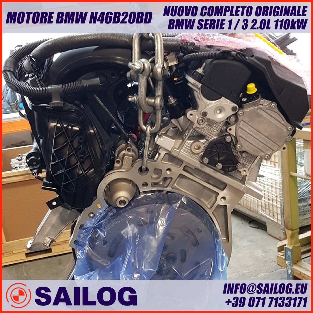 saitosrl's tweet photo. #SAILOG parter commerciale SAITO offre il #motore nuovo originale codice #BMW N46B20BD per vetture #Bmw #Serie1, #Serie3 2.0L 150CV Benzina (motore n° 7826292).
Per qualsiasi informazione tecnica e commerciale:
☎ 071 7133171
✉ info@sailog.eu https://t.co/khFUXRJ7dZ